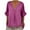 Hot Pink, variant on HUJlwoi Button down Shirts for Women Cotton Linen V-Neck Half Sleeve Casual Tops Loose Fit Solid Color Tees Summer Vacation Clothes