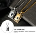 thumbnail image 2 of 1Pc Man Stainless Steel Necklace Queen of Spade Pattern Neck Chain for Man, 2 of 7