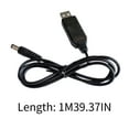 thumbnail image 3 of High Efficiency USB to DC5.5x2.1mm Power Adapter Cable Converts 5V to 9V/12V for Various Electronic Devices 39.37inch, 3 of 5