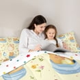 thumbnail image 4 of Castle Fairy Cartoon Guinea Pig Bedding Comforter Set,Floral Animal Queen Bedding Sets, 4 of 8