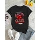 thumbnail image 2 of 1pc Women'S Fashionable Geometric Pattern T-Shirt with Pink Leopard Print Lips, Casual Crew Neck, Knit Polyester Fabric, Medium Stretch, All-Season Comfort Fit, 2 of 6