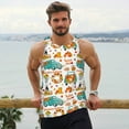 thumbnail image 6 of Fuzoiu Fall Pumpkins And Sunflowers Print Men's Workout Tank Tops,Sleeveless Gym Shirt Quick Dry,Fitness Bodybuilding T-Shirt,Muscle Athletic Workout Tee-3X-Large, 6 of 7