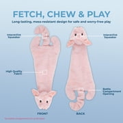 Best Pet Supplies 2-in-1 Fun Skin Stuffless Dog Squeaky Toy Pig & Wild Duck, Medium