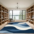 thumbnail image 2 of ODIKA 8'x10' Machine Washable Non-Slip Area Rug, Abstract Navy Blue High Traffic Rug with Pad, Blue, 1058550, 2 of 8