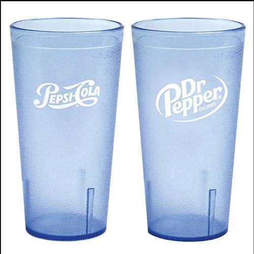 Pepsi NEW SALE  Restaurant Tumblers Blue Cups 16oz G.E.T 6616 Plastic Glasses 