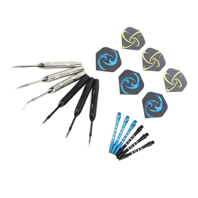 Ensemble de Fléchettes et Embouts en Métal Design Professionnel Cannelé pour Jeu de Société à Domicile
