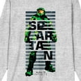 thumbnail image 2 of Halo Infinite Spartan Crew Neck Long Sleeve Athletic Heather Adult Tee, 2 of 3