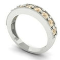 thumbnail image 2 of 1.81 ct Brilliant Round Cut Natural Morganite 18K White Gold Band SZ 10.5, 2 of 6
