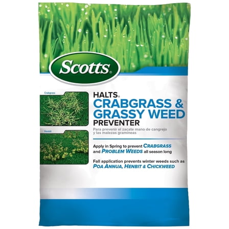 Scotts Halts Crabgrass and Grassy Weed Preventer, 5,000 sq. ft., 10.06 lb.