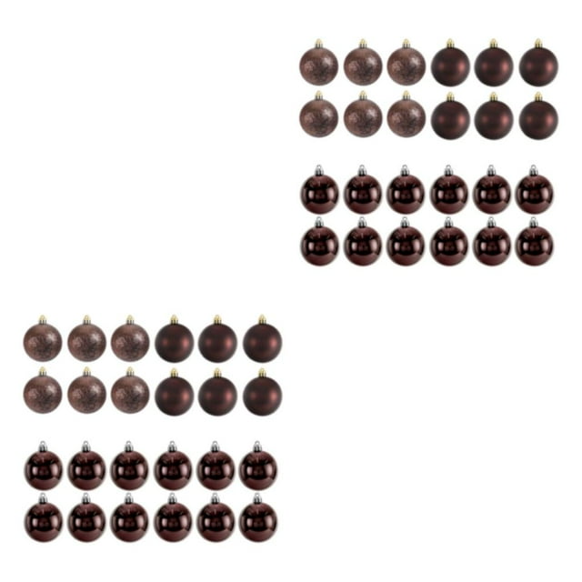 Transemion 24pieces Effective Decoration Balls Easy To Christmas Essentials Durable coffee 2Set
