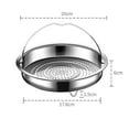 thumbnail image 6 of Stainless Steel Food Steamer Basket With Handle Cooker Steaming Grid Drainer, 6 of 9