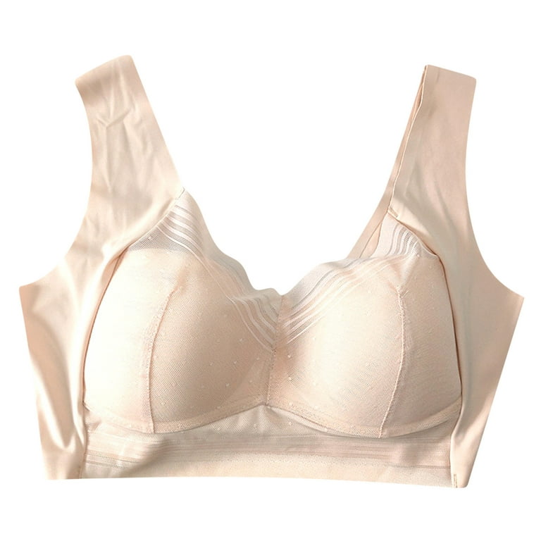 Mrat Clearance Bras for Women No Underwire Half Strapless Push up Invisible  Support Bras Racerback Elderly Front Closure Long Line Bras Full Coverage  Racerback Bras for Women Beige 4XL 