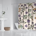thumbnail image 2 of Waterproof Wild Floral Leaf Farmhouse Botanical Shower Curtain 72x72 Inch Boho Style Polyester Unique Shower Curtain for Bathroom Hotel Home Decor with 12 Plastic Hooks, 2 of 5