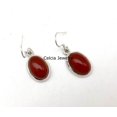 thumbnail image 4 of Real 925 Sterling Silver Dangle Teardrop Earrings For Women, Oval Red Onyx Natural Gemstone Unique Handcrafted Earrings For Her, 4 of 5