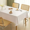 thumbnail image 7 of White Tablecloth, 102*57.9 Inch Table Cloth Rectangle, Reusable Polyester Fiber White Tablecloths, Washable Fabric Table Cover for Holiday Party, Dinner, Wedding & Dining Tables and Camping, 7 of 7