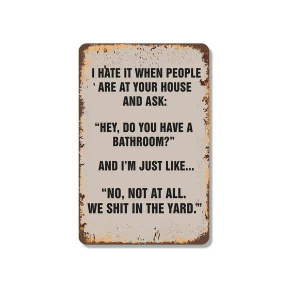I Hate It When People 10 Inch x 14 Inch Metal Sign Novelty Aluminum Durable Weatherproof UV Protected Perfect for Offices Man Caves Fun Gag Gift for Friends Crafted in the USA