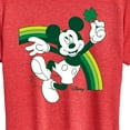 thumbnail image 3 of Disney - Mickey Green Rainbow - Women's Short Sleeve Graphic T-Shirt, 3 of 5