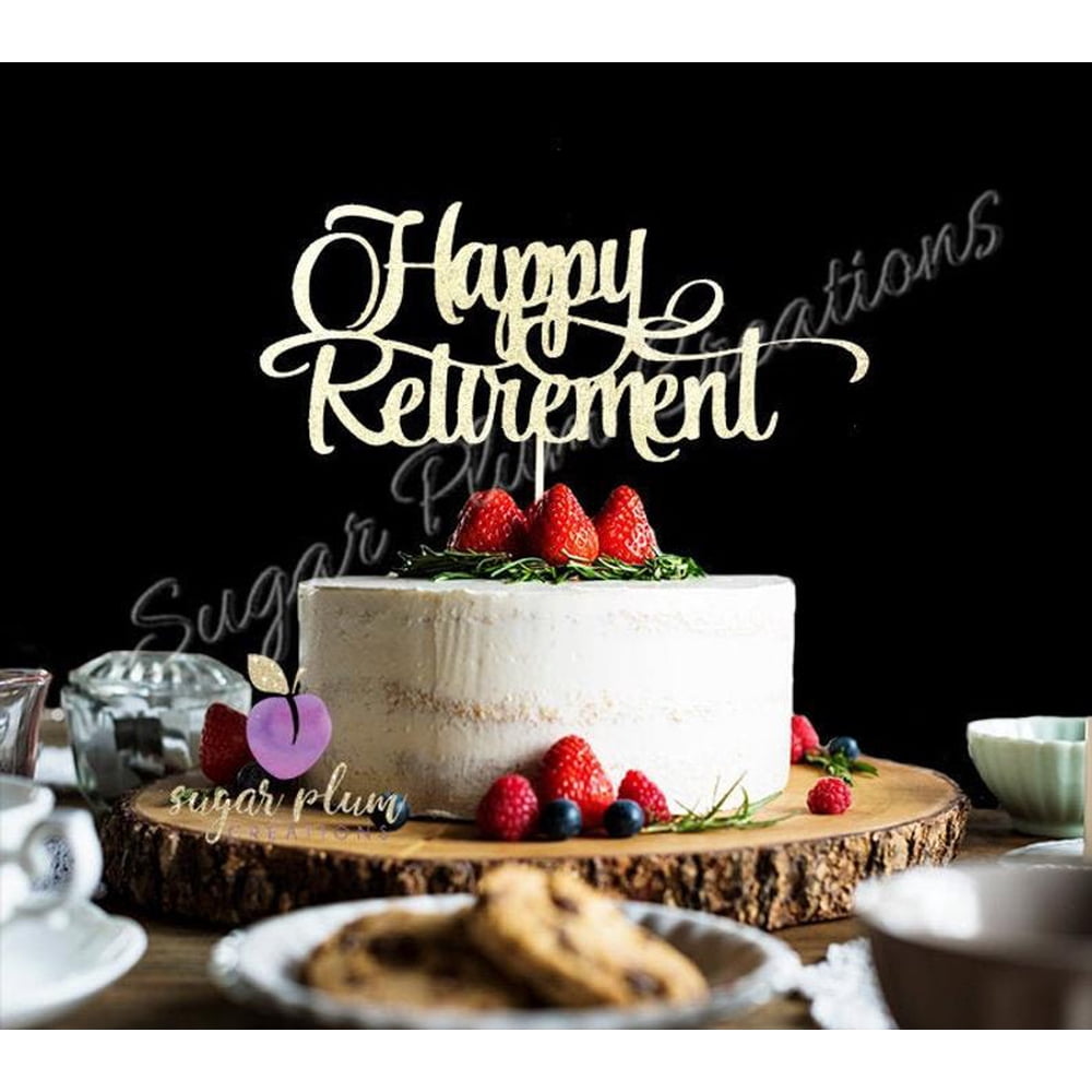 Happy Retirement Cake Topper - Walmart.com - Walmart.com