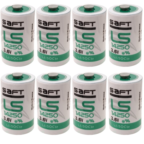 8 PCS 1/2AA LS14250 Battery 3.6V Lithium Battery  for SAFT Water Meter Electricity Meter Gas