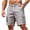 Gray, variant on Lmueinov Men's Cargo Shorts Linen Lightweight Casual Elastic Waist Drawcord Daily Shorts Cargo Pockets, Knee Length, S-3X