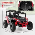 thumbnail image 3 of Honeyjoy 12V Kids Ride On Car Battery Powered Electric Remote Control LED Lights Music Red, 3 of 10