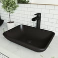 thumbnail image 2 of VIGO Matte Shell Sottile Black Glass 18 in. L x 13 in. W x 4 in. H Rectangular Vessel Bathroom Sink, 2 of 8