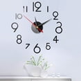 thumbnail image 2 of Etiqueta engomada del reloj de pared 3D DIY Reloj colgante Calcomanía autoadhesiva Decoración Etiqueta engomada del reloj de pared, Negro Scienceny HA004428-02, 2 of 6