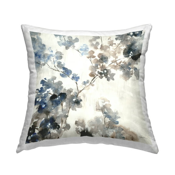 Stupell Industries Beige Cherry Blossom Tree Square Decorative Printed Throw Pillow, 18 x 18