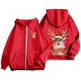 thumbnail image 4 of WILLBEST Sudadera de Mujer Ladies' Christmas Printed Zipper Long Sleeved Pocket Drawstring Casual Hooded Sweatshirt 2146 Grande, 4 of 8