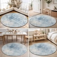 thumbnail image 4 of Round Area Rugs 3.3Ft, Light Blue Grey Non-Slip Washable Circle Rugs Carpet, Minimalism Gradient Mottled Patterned Indoor Outdoor Rug Floor Mats Throw Runner for Bedroom Living Room Bathroom, 4 of 8