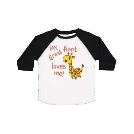 

Inktastic My Great Aunt Loves me- cute giraffe Gift Toddler Boy or Toddler Girl T-Shirt