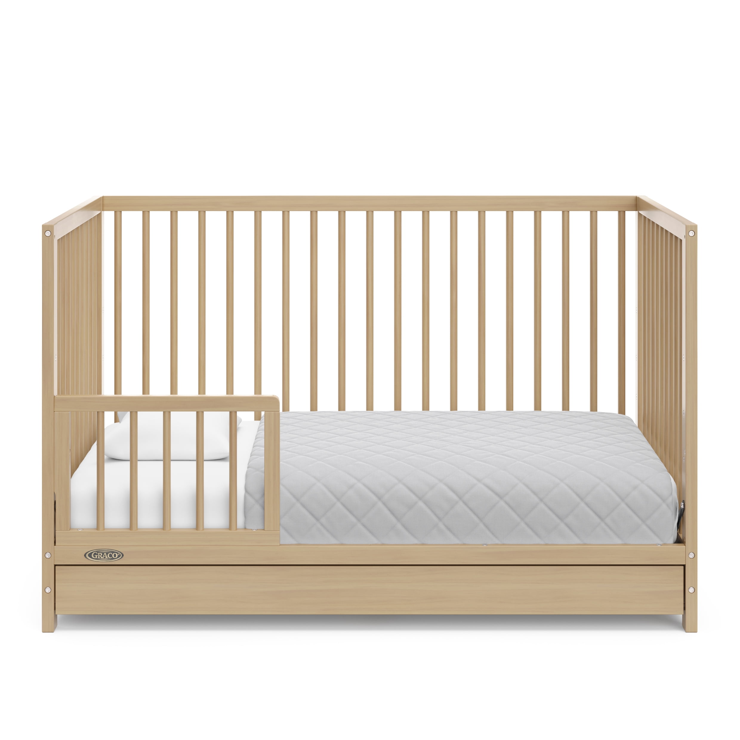 Graco Teddi 5-in-1 Convertible Baby Crib with Drawer, Driftwood