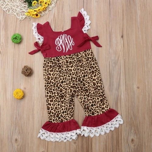 leopard romper baby
