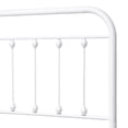 thumbnail image 5 of GZXS Queen Metal Bed Frame with Headboard & Footboard, Heavy-Duty Steel Slats and Center Support, Queen Size Platform Bed with 10.6" Under-Bed Storage Space, White, 5 of 7