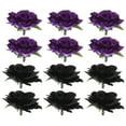 thumbnail image 4 of 12 piezas para mujeres Broche de flores de rosa Central de cabello para el aniversario de ramas de boda, 4 of 5