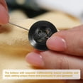 thumbnail image 5 of Uxcell Wooden Button 0.79" 80 Pcs 4 Holes Round Wood Sewing Button Black, 5 of 7