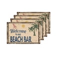 thumbnail image 4 of MKHERT Hawaiian Beach Bar Vintage Rusty Metal Sign with Palm Tree Placemats Table Mats for Dining Room Kitchen Table Decoration 12x18 inch,Set of 4, 4 of 4