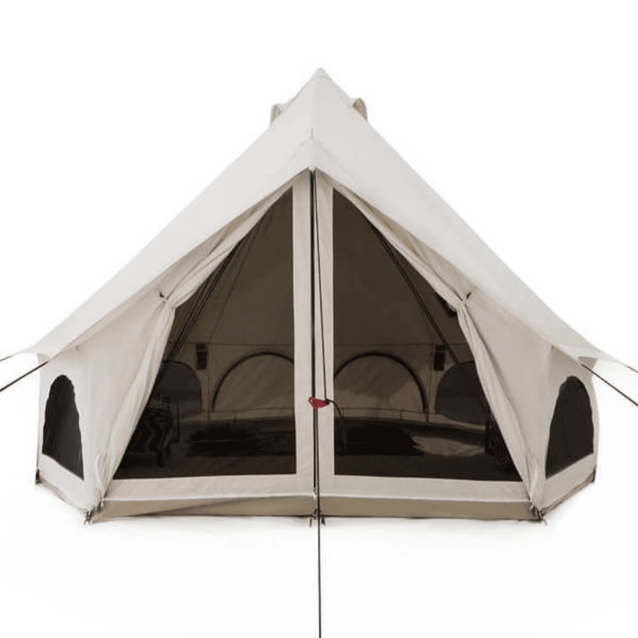 13' Premium Luxury Avalon Canvas Bell Tent with Stove Jack, Bug mesh