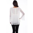 thumbnail image 2 of Scully HC611 IVO LG HC611 Ivory Lace & Embroidered Blouse, Large, 2 of 2