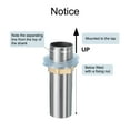 thumbnail image 4 of 4" Faucet Mount Extension Shank Stainless Steel Threaded Pipe Lengthen Mounting Shank Silvery 1PCS, 4 of 6