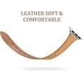thumbnail image 3 of XIHAMA Slim Leather Band Compatible with Apple Watch Band 40mm 38mm 41mm 42mm 44mm 45mm 46mm Women, Top Grain Genuine Leather Strap Thin Watch Wristband for iWatch Series 10 9 8 7 6 5 4 3 SE Ultra, 3 of 7
