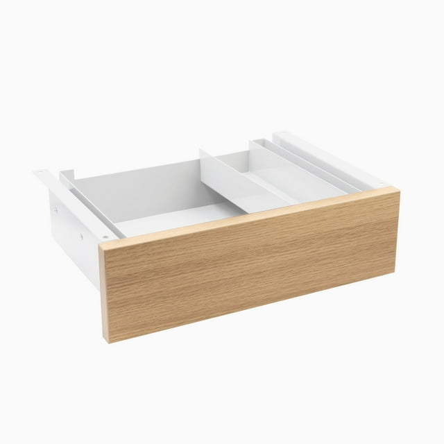 Desky Tiroir Minimal sous le Bureau - Stratifié Teck Sublime / Blanc