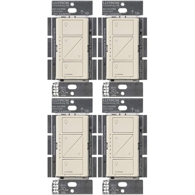 Interruptor Regulador Inteligente Lutron Caseta PD-6WCL-LA 150W Paquete de 4 120V