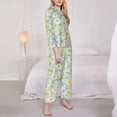 thumbnail image 3 of Picia Daisies Flowers Pattern Women’s Long-Sleeve Sleepwear Set - Soft 2-Piece Loungewear with Pockets, Comfy PJs for Relaxing Nights-X-Large, 3 of 7