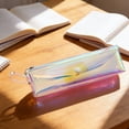 thumbnail image 6 of Holographic Makeup Bag, Waterproof Travel Cosmetics Organizer Pouch, Snap Closure Clear Coin Purse for Makeup Brushes, Small Items, 7.3x2.2x1.6In, 6 of 6