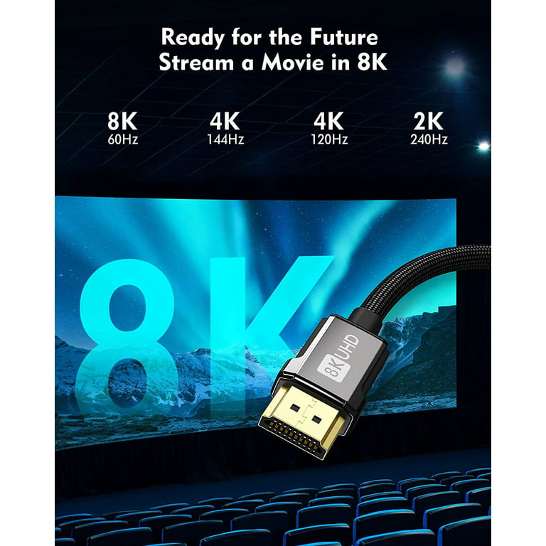 HDMI2.1-1MCable HDMI de Alta Resolución en 8K / Versión 2.1 / 1 Metro de  Longitud / Recomendado para Audio eARC / Dolby Atmos - Isten  Telecomunicaciones