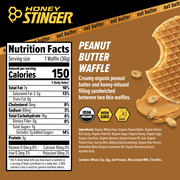 Honey Stinger Organic Energy Waffle Snack, Peanut Butter, 1.06 oz, 6 Count
