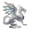 Silver Dragon Stand, variant on 2D Flat Dragon Wolf Sculpture Artistic Multicolor Acrylic Desk Ornament Gift