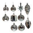 thumbnail image 3 of Juego de 10 bolas navideñas Soledad decorativas azul, 3 of 10