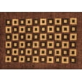 thumbnail image 1 of Ahgly Company Indoor Rectangle Checkered Brown Modern Area Rugs, 2' x 3', 1 of 4